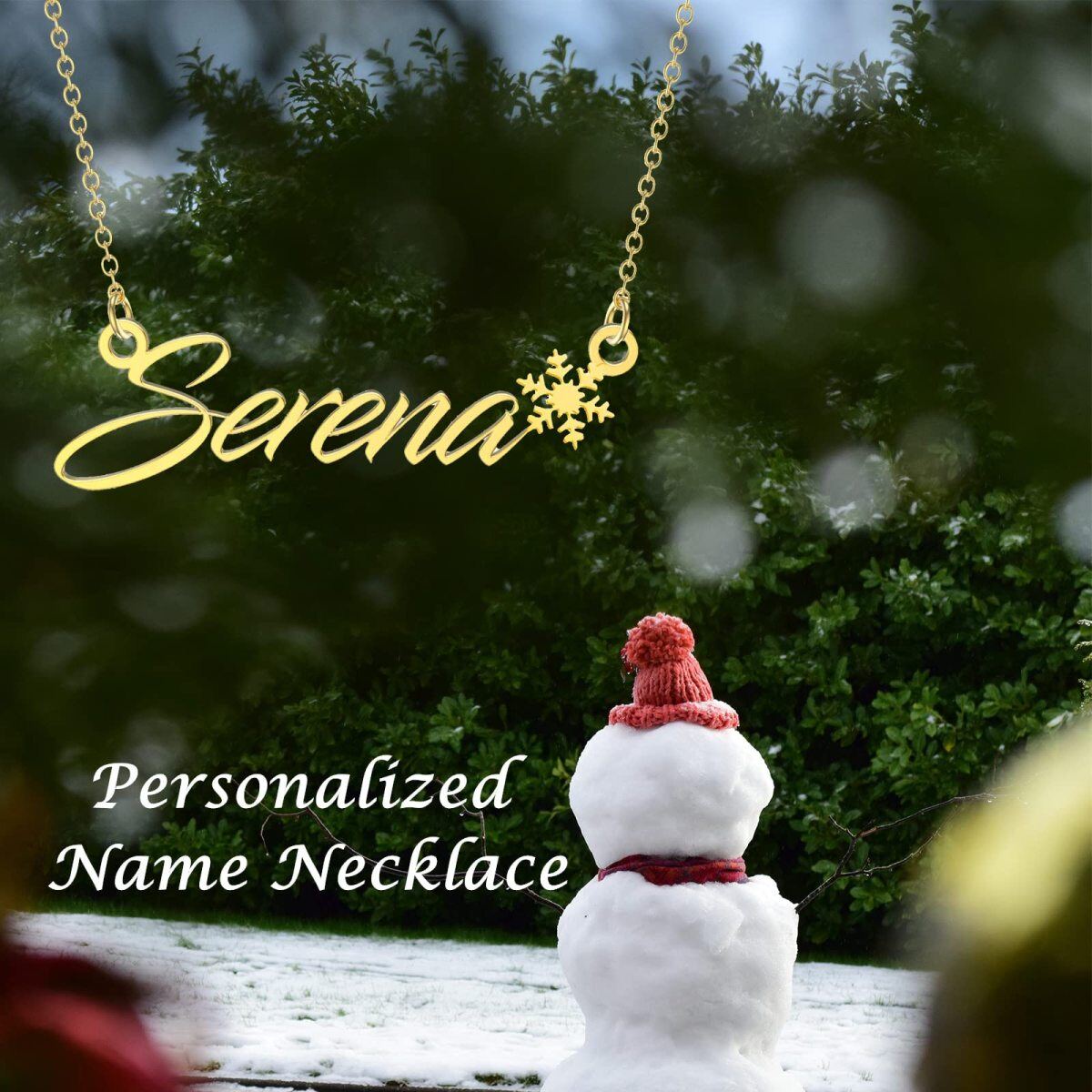 10K Gold Personalized Classic Name Pendant Necklace-2