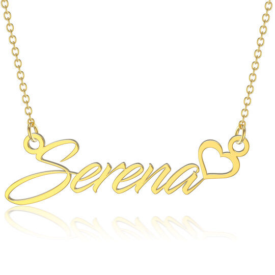 10K Gold Personalized Classic Name Pendant Necklace