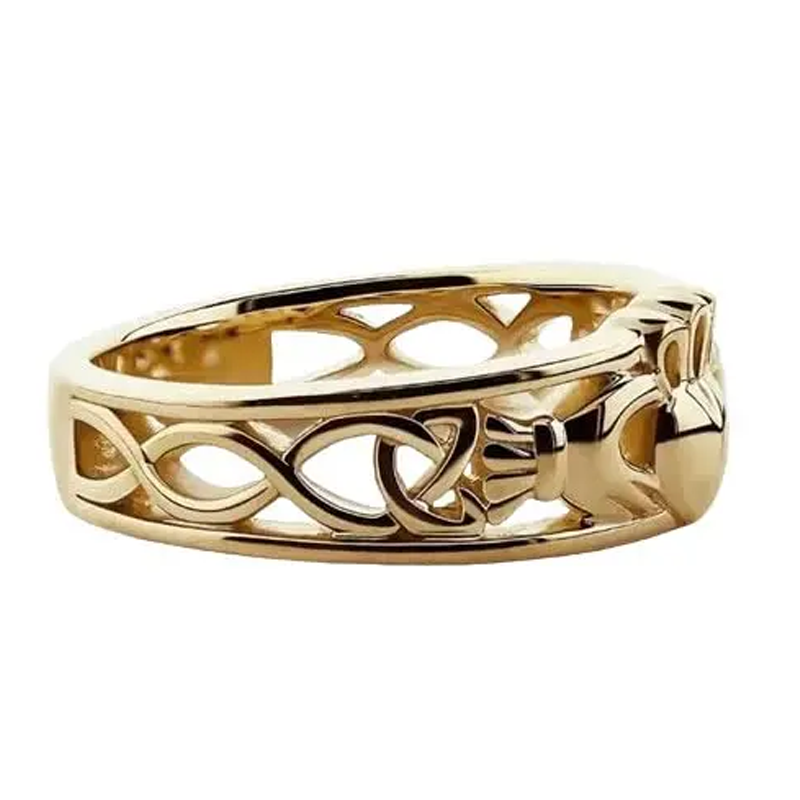 Anel clássico personalizado com nome em ouro 10K-2