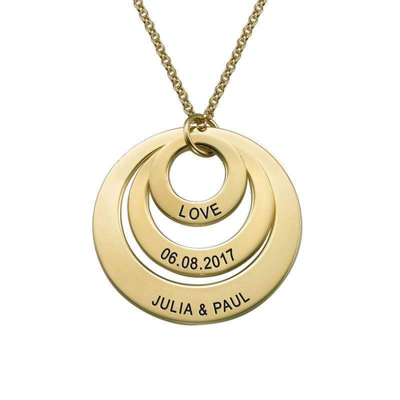 Collana con ciondolo con incisione personalizzata in oro 10K-1