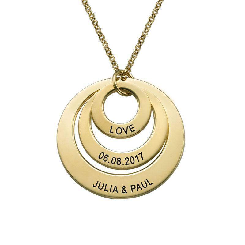 10K Gold Personalized Engraving Pendant Necklace-4