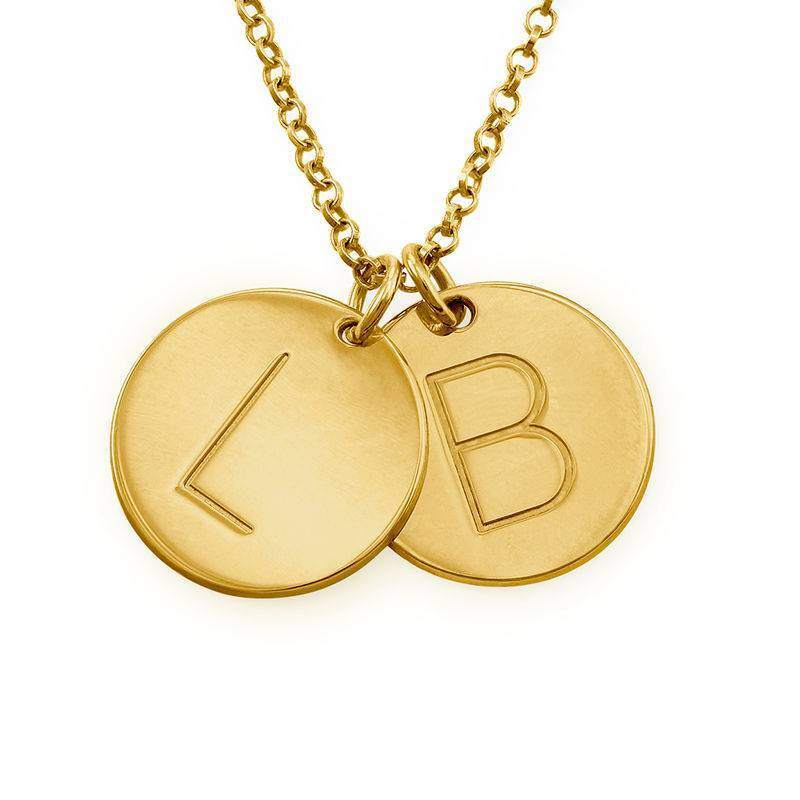10K Gold Personalized Engraving Pendant Necklace-6