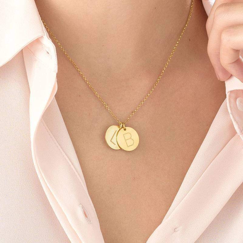 Collana con ciondolo con incisione personalizzata in oro 10K-2