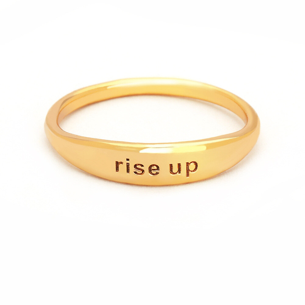 10K Gold Personalized Engraving Signet Ring-7