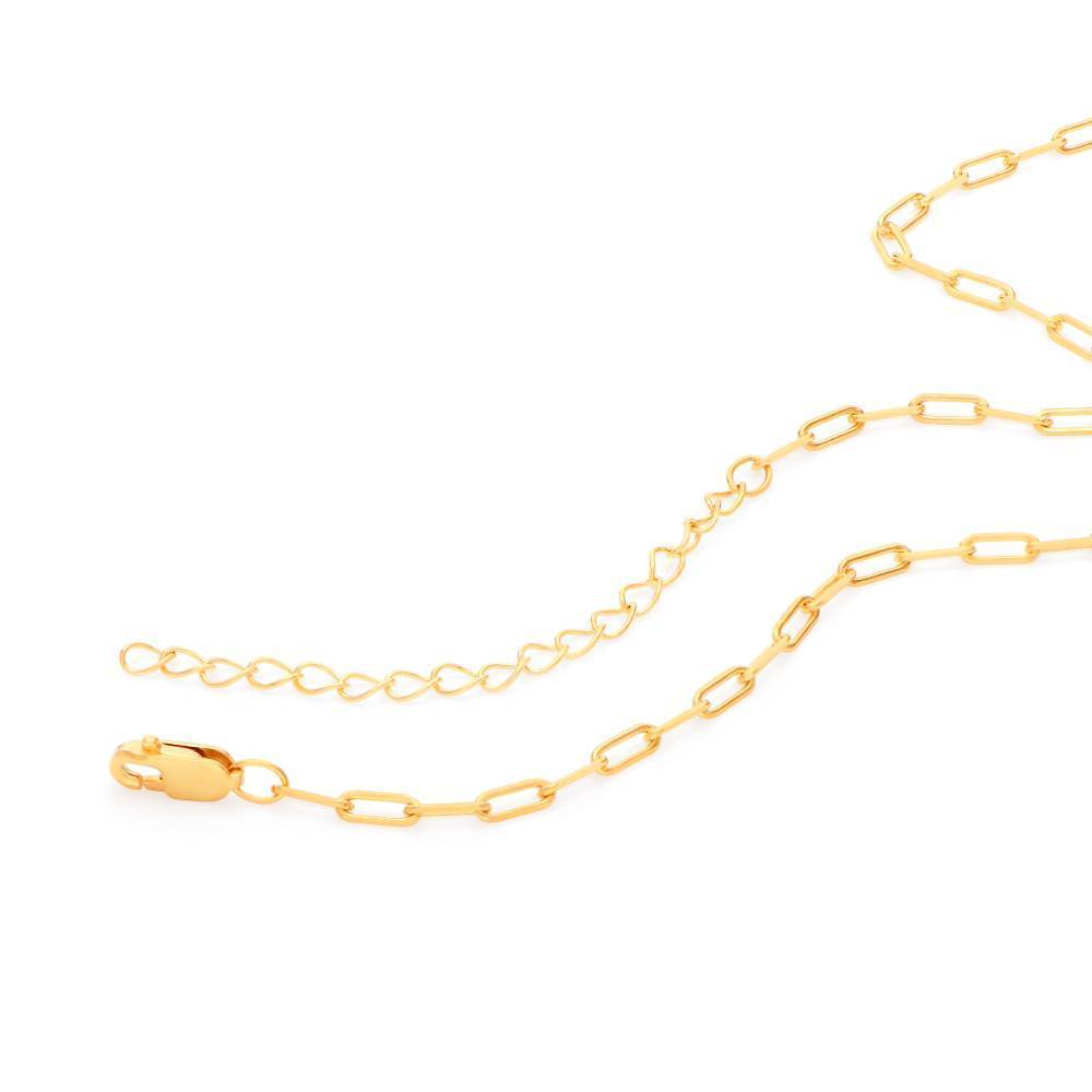 Colar com pingente de letras iniciais personalizadas em ouro 10K-2