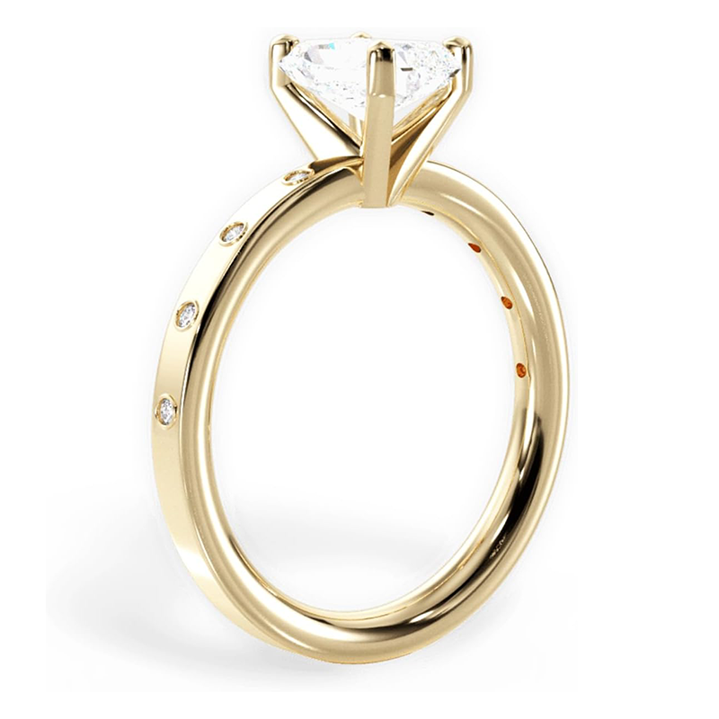 10K Gold Princess Moissanite Wedding Ring-3