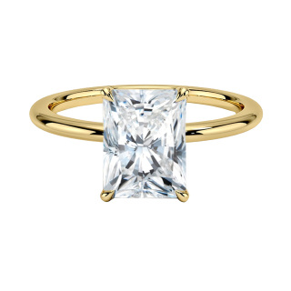 10K Gold Princess-square Shaped Moissanite Square Wedding Ring-19