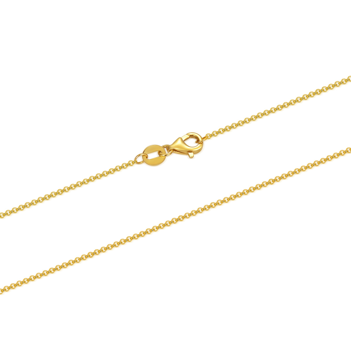 10K Gold Rolo Kette Halskette-1