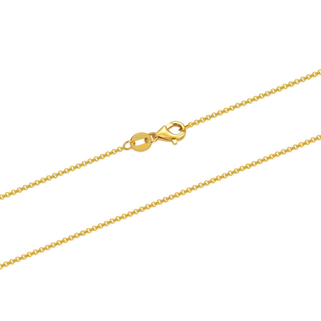 10K Gold Rolo Chain Necklace-1