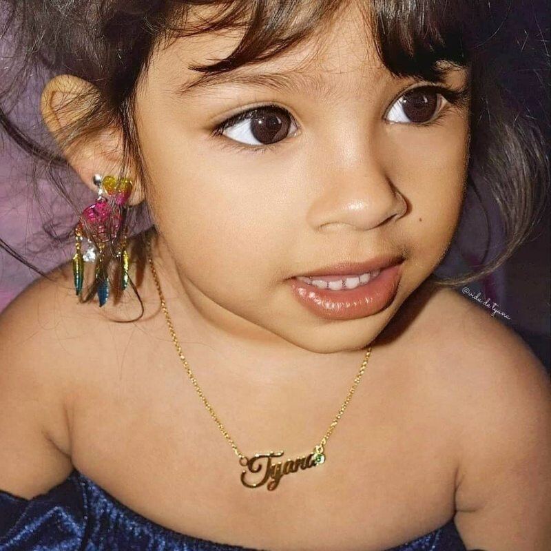 Naszyjnik z okrągłym kryształowym kamieniem narodzin z 10-karatowego złota-4