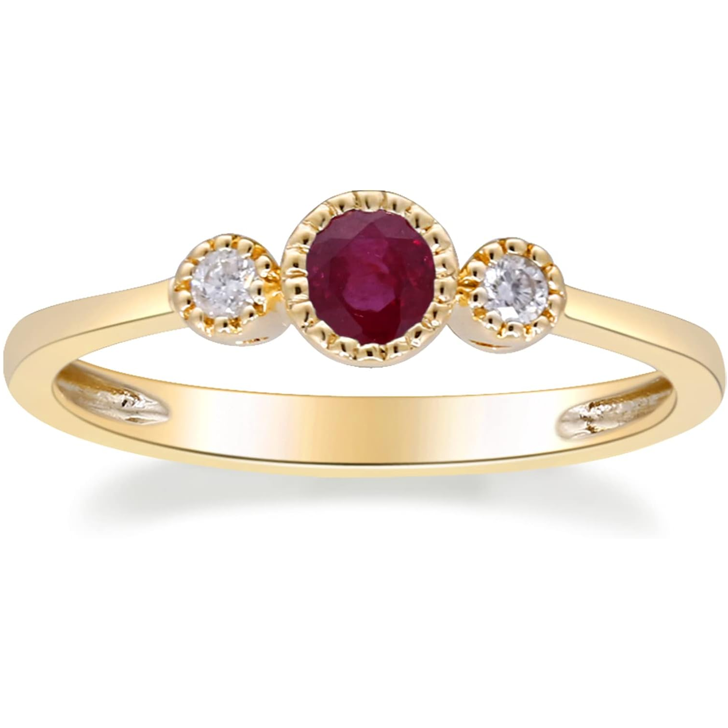 10K Gold Round Cut … - image