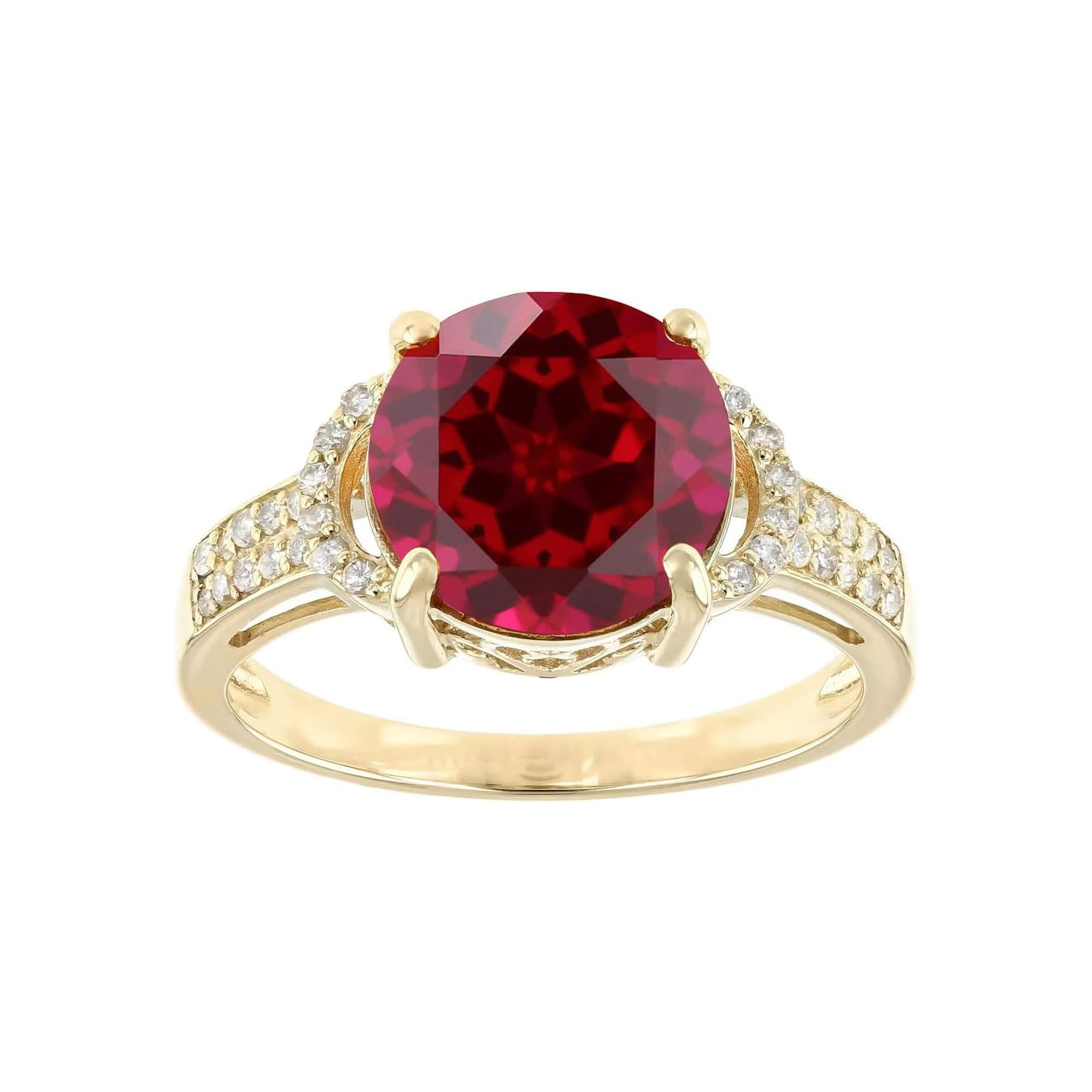 10K Gold Round Cut … - image
