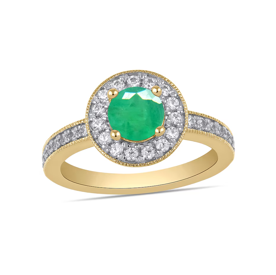 10K Gold Round Cut … - image