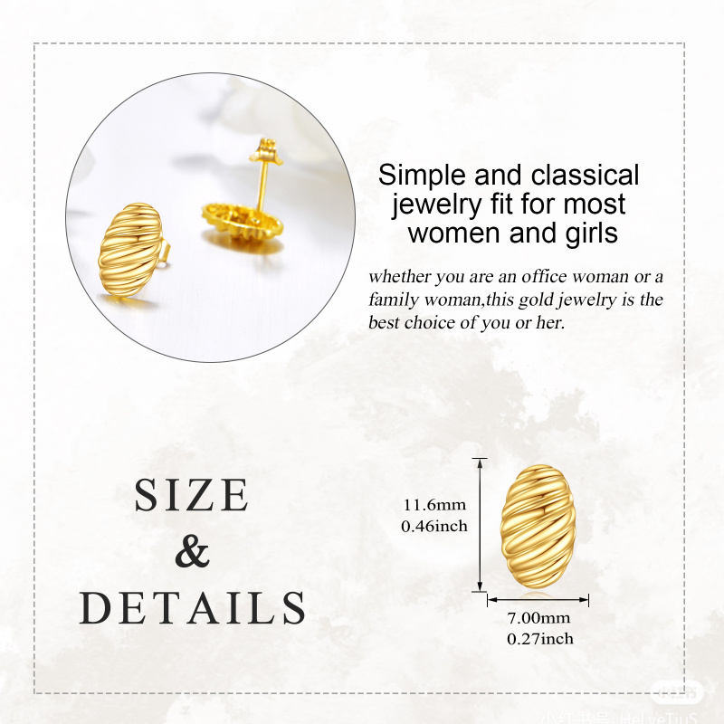 Ohrstecker aus 18-karätigem Gold-5