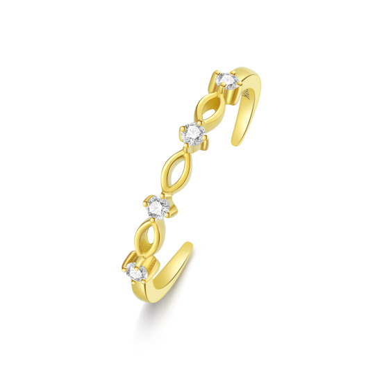 10K Gold Cubic Zirconia Toe Ring