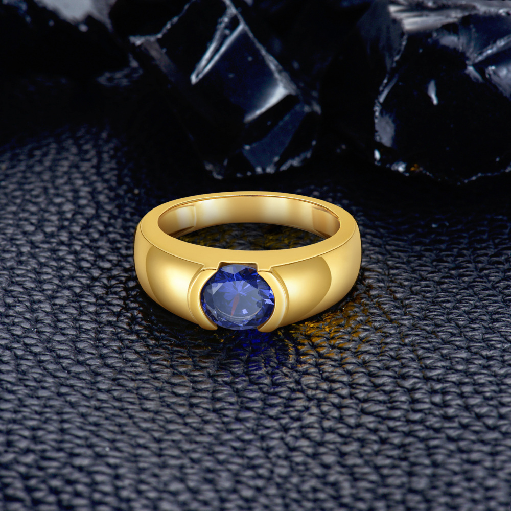 10K Gold Round Zircon Couple Father Daughter Son Parents Children & Teacher Ring For Women-5