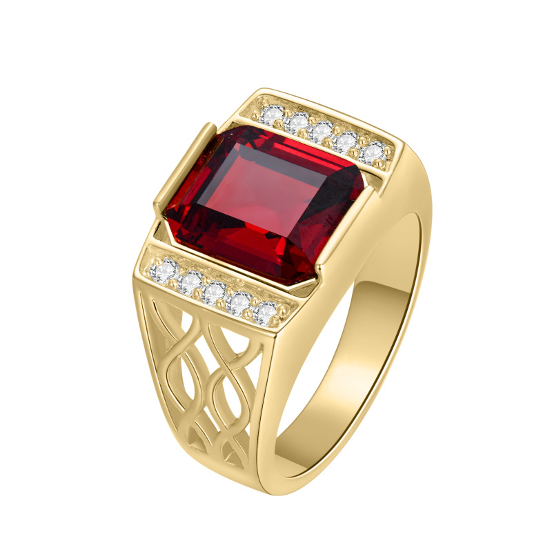 Bague couple en or 10K avec zircon