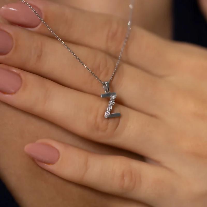 Colar com pingente inicial de ouro 10K 14K 18K personalizado adequado para mulheres-4