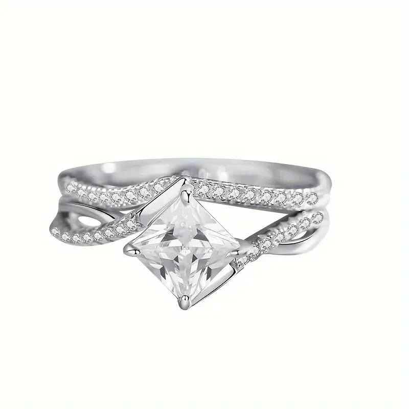 10K Real Gold 1CT Moissanite personalized Promise Engraving Engagement Ring-2