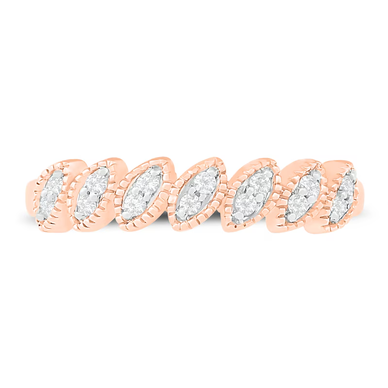 Anel empilhável personalizado com diamantes em corte redondo em ouro branco 10K, cor I3, clareza I3EX, certificado IGI-3
