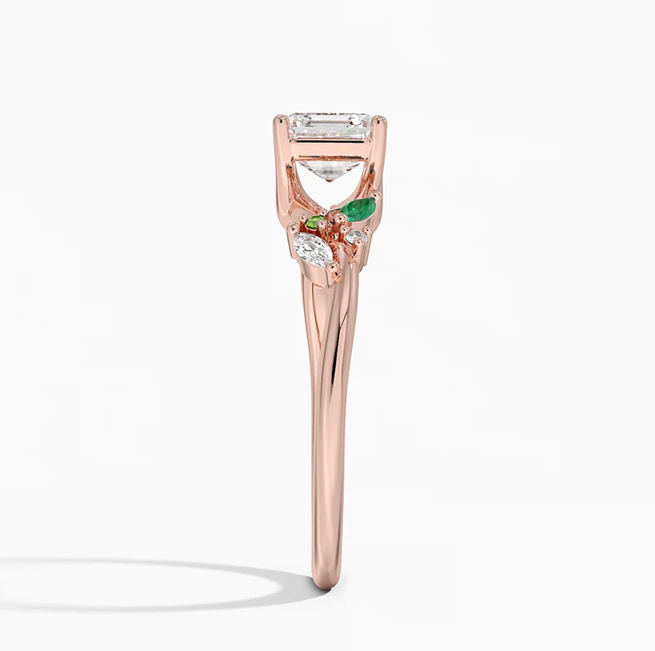 Aliança de noivado em ouro branco 10K, 0,65 a 3,15 CT.T.W., com corte Asscher e diamante criado em laboratório, cor D, pureza VVS-VS, certificação IGI-4