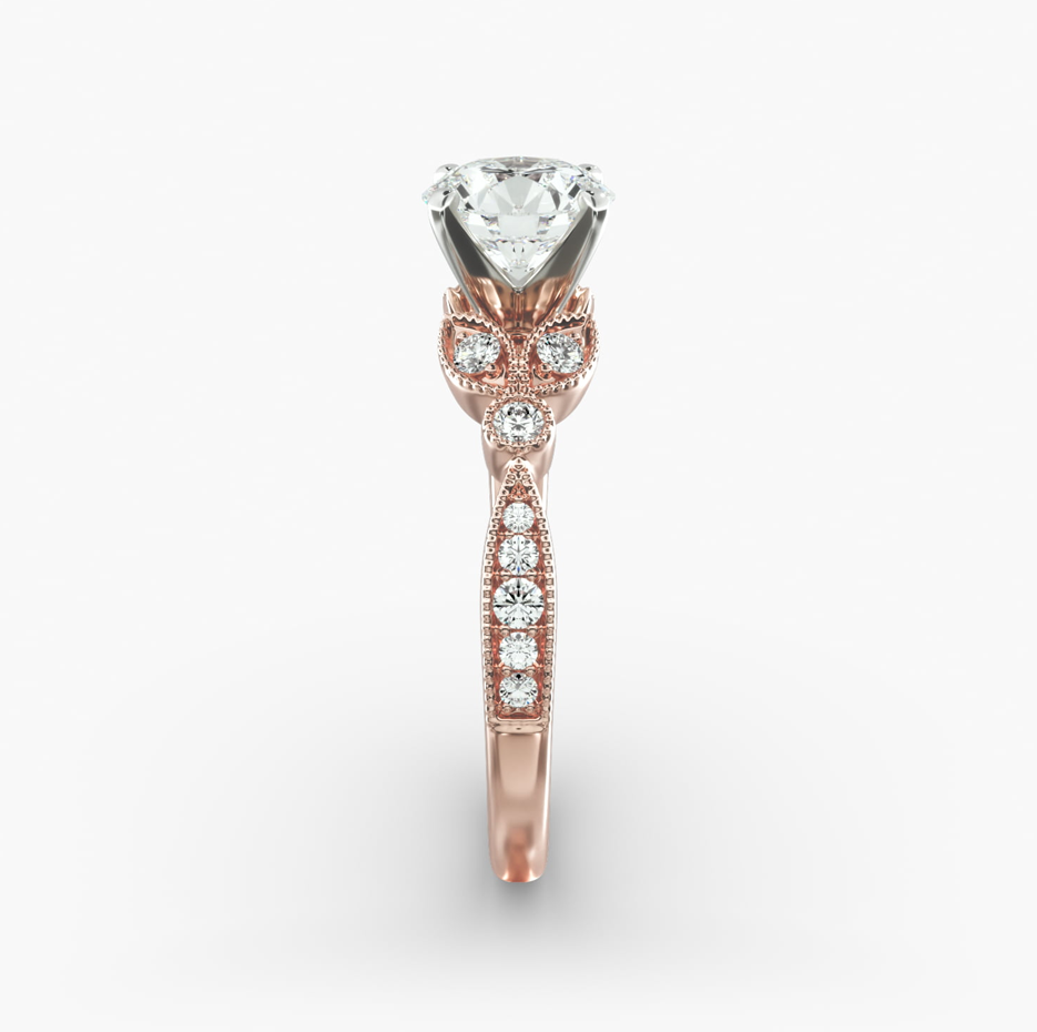 10K Gold 0.7 to 3.2 CT.T.W. Round Cut Diamond Engagement Ring D Color VVS-VS Clarity IGI Certified-4
