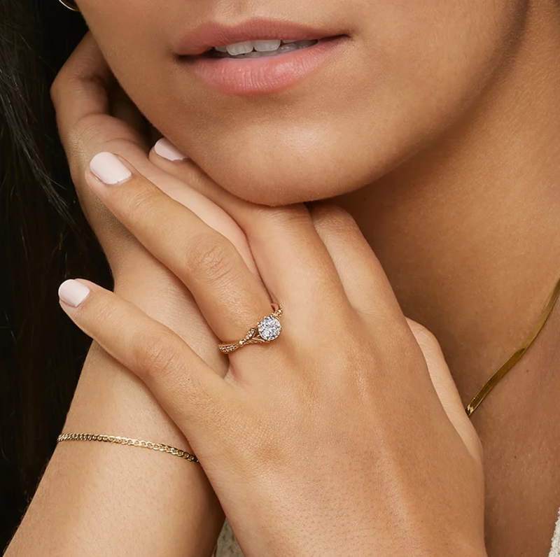 10K White Gold 0.8 to 3.3 CT.T.W. Cushion Cut Lab Created Diamond Custom Engagement Band IGI Certified-2