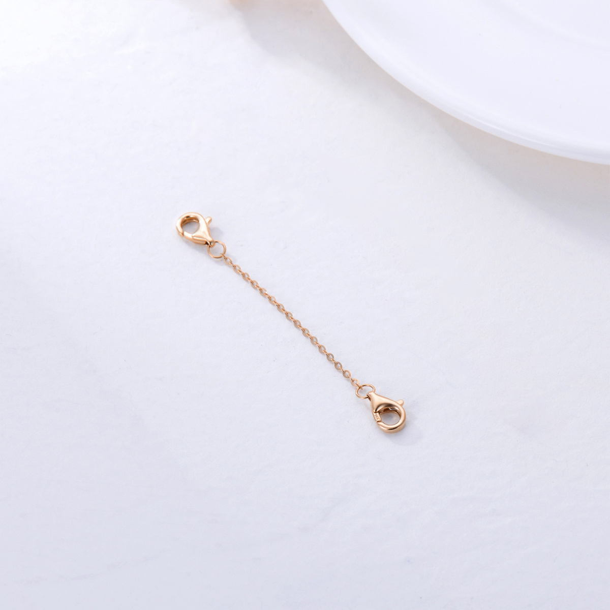 10K Rose Gold Calendered Chain Necklace-2