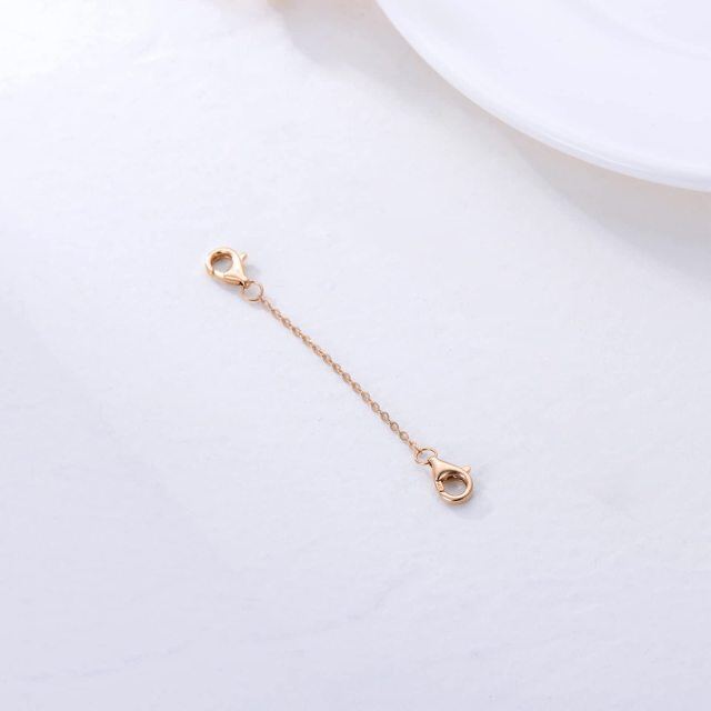 10K Rose Gold Calendered Chain Necklace-4