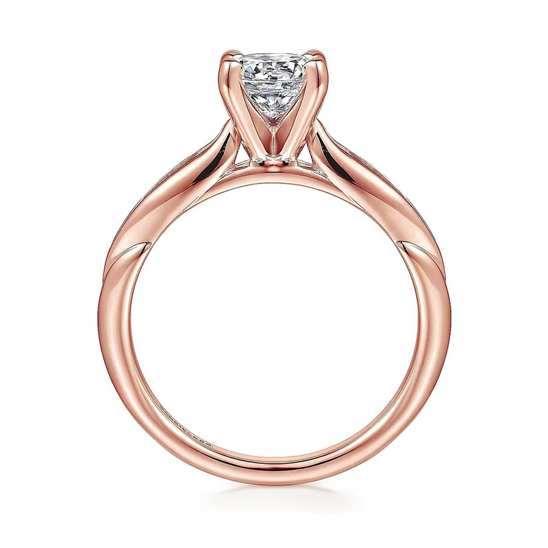 10K Rose Gold Moissanite Wedding Ring-3