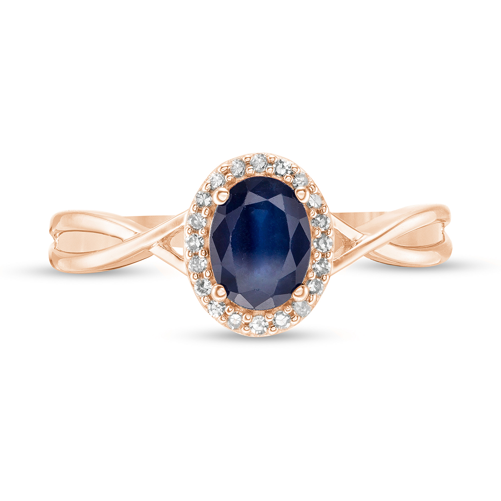 18K Rose Gold Oval Shaped Cubic Zirconia & Diamond Custom Infinity Symbol Engagement Ring 3EX IGI Certified-1