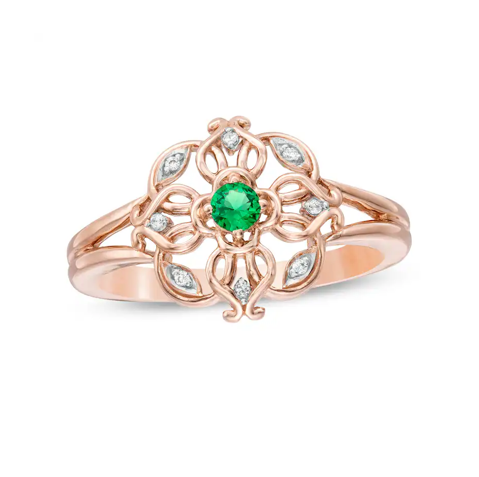 10K Rose Gold Round… - image