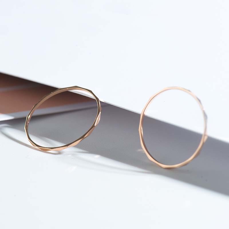 Runder Stapelring aus 10-karätigem Roségold-4