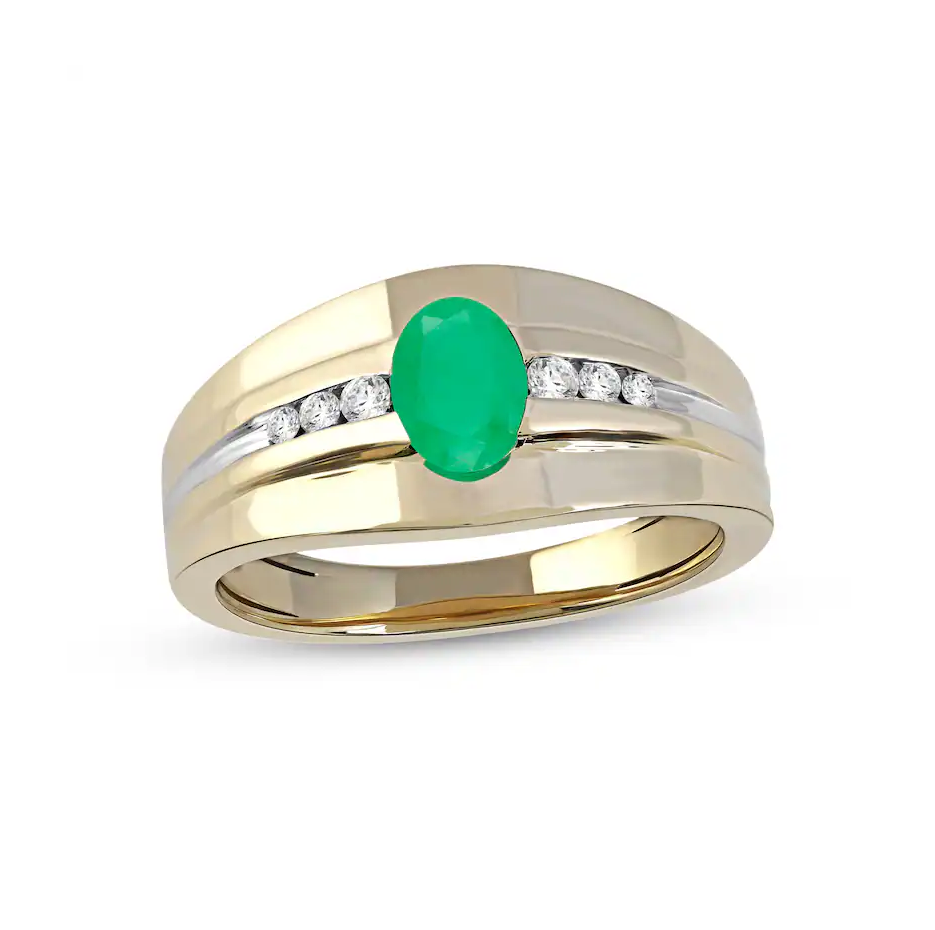 10K Two-Tone Gold O… - image