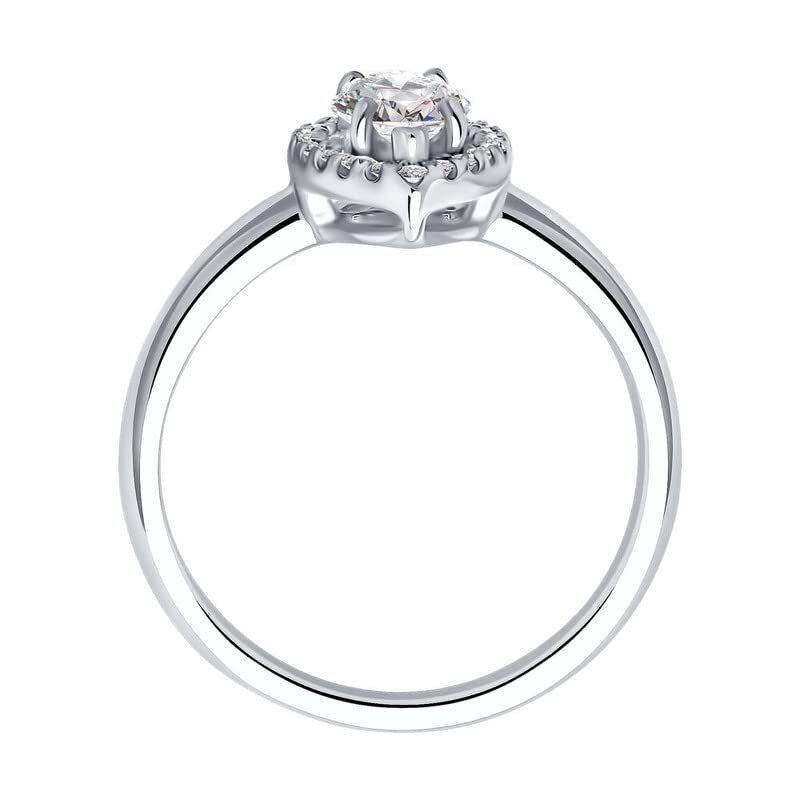 10K White Gold 2CT Marquise Cut Moissanite Engagement Ring-4