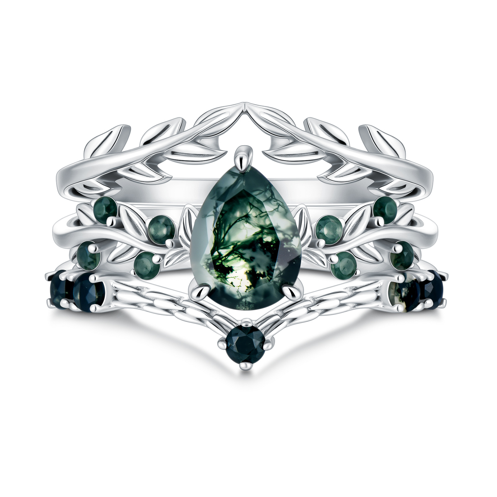 10K White Gold 2CT … - image