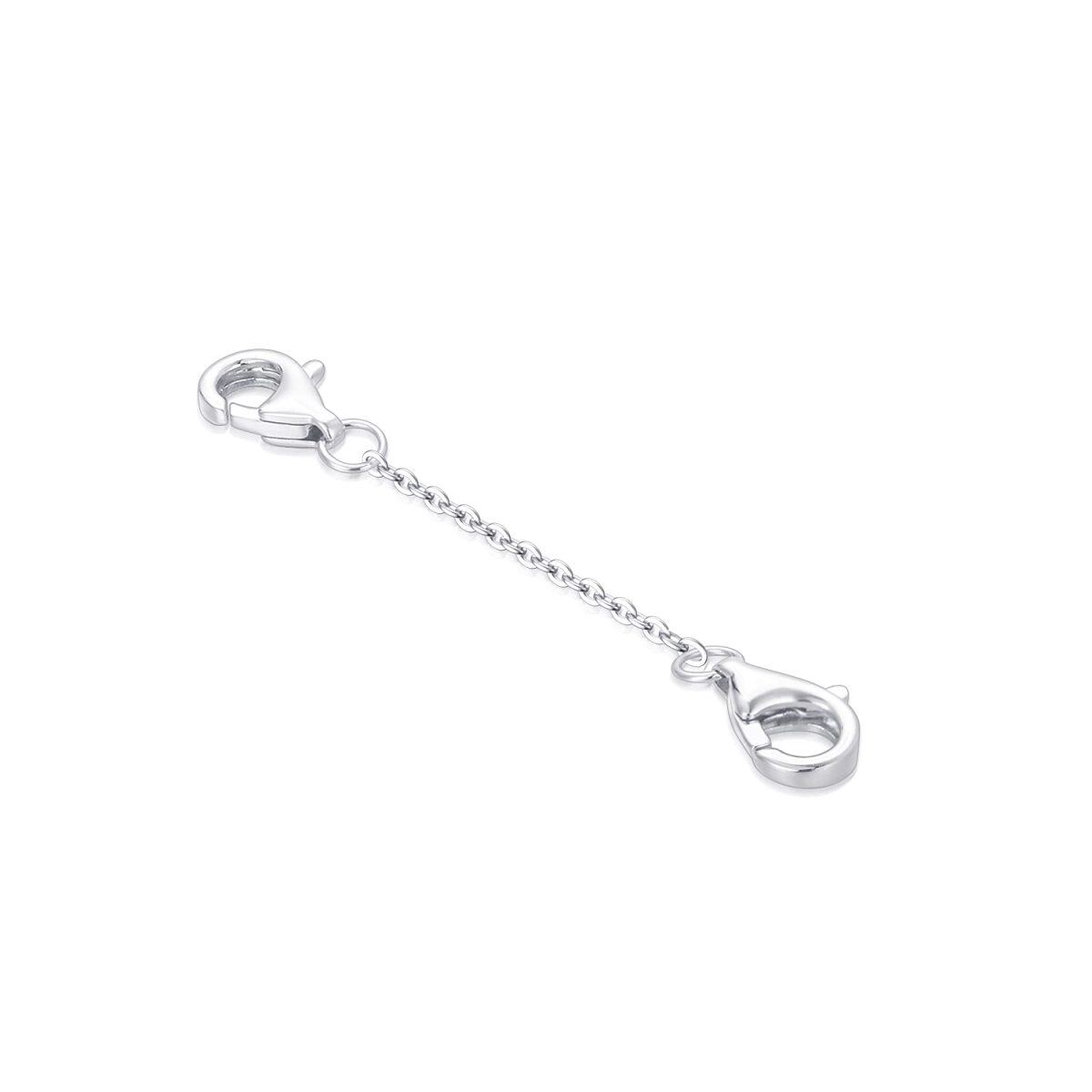 10K White Gold Calendered Chain Necklace-1