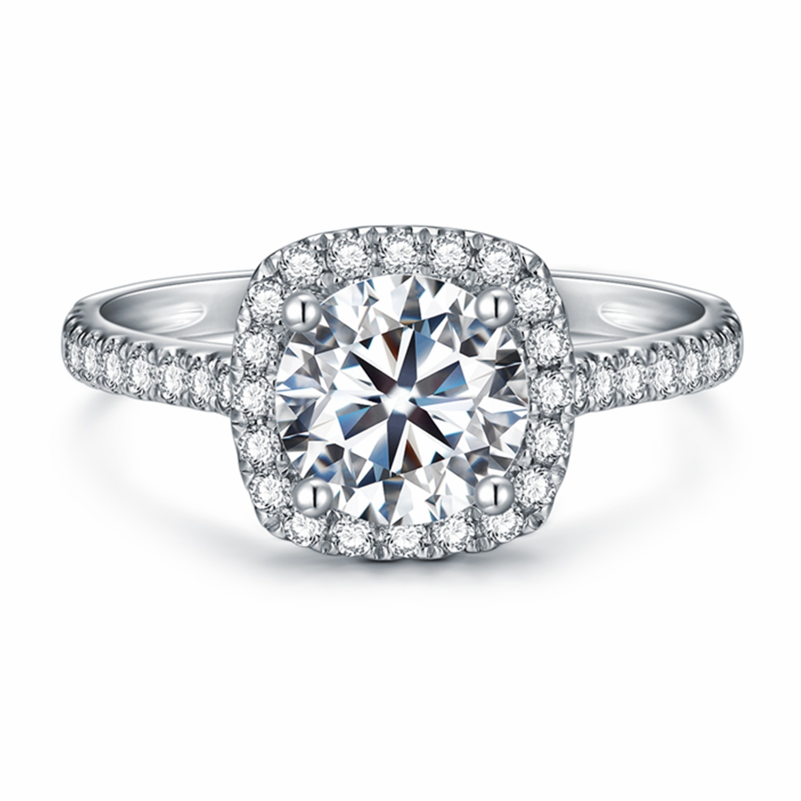 10K White Gold Roun… - image