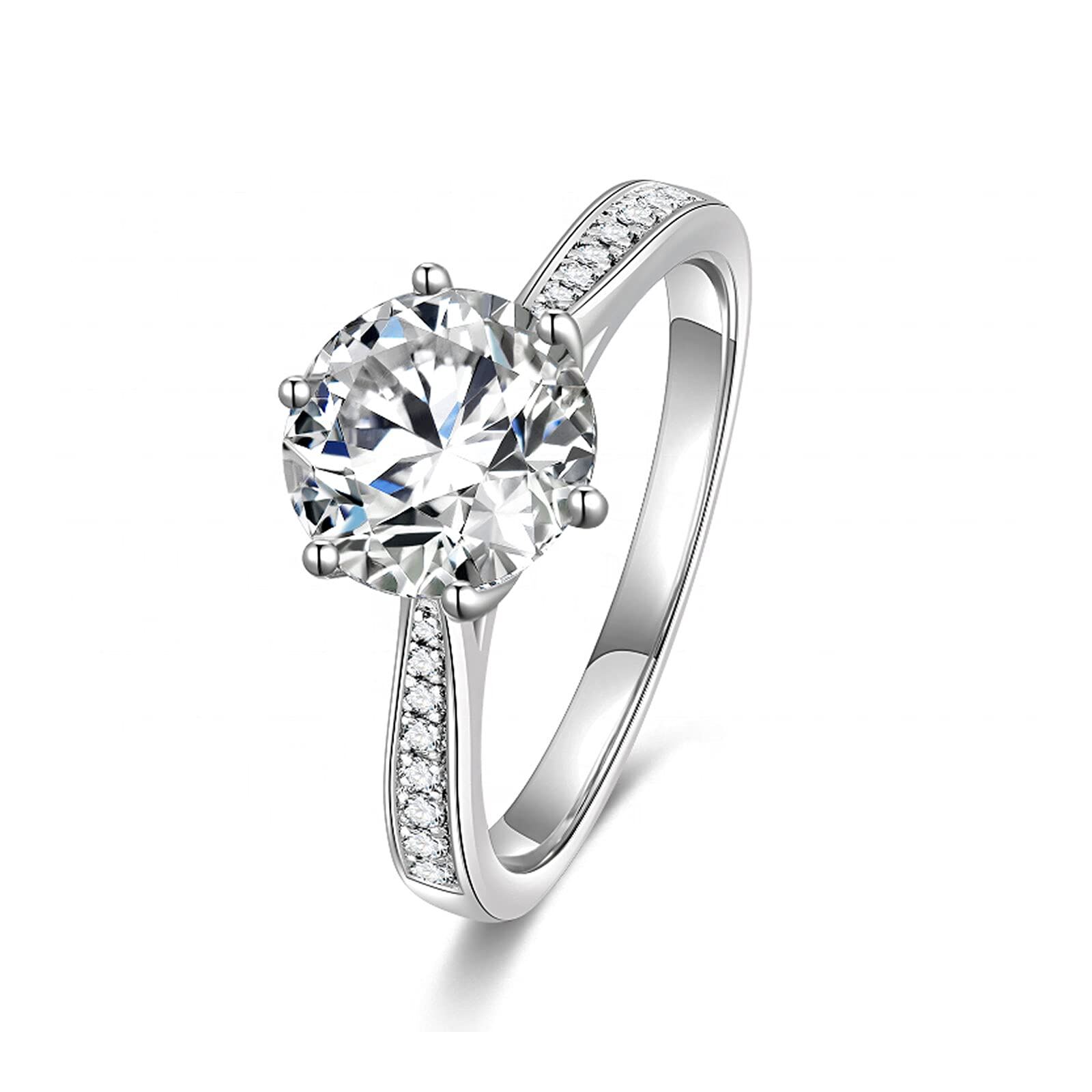 10K White Gold Roun… - image