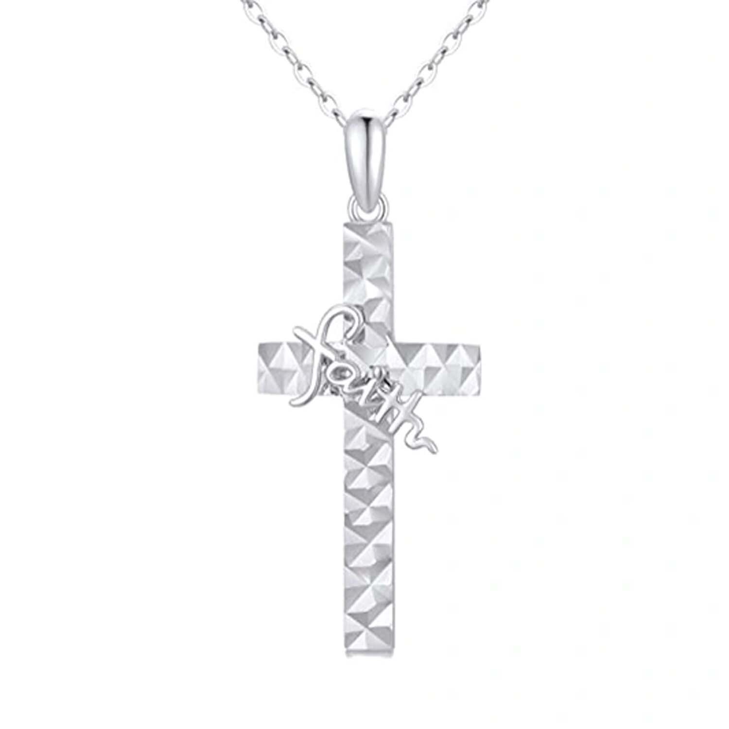 10K White Gold Cros… - image