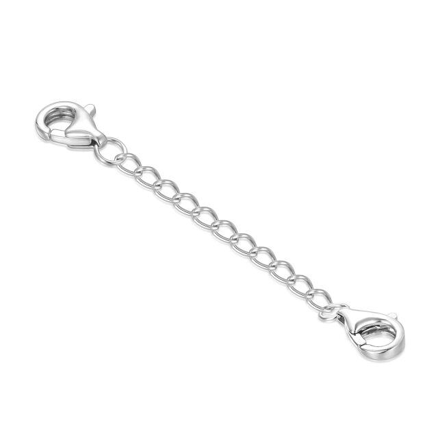 10K White Gold Curb Link Chain Necklace-1