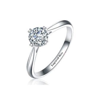 10K White Gold Diamond Couple Engagement Ring-57