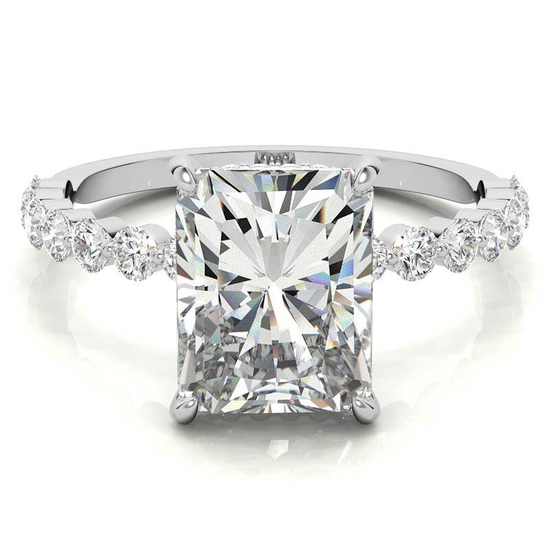 10K White Gold Emer… - image