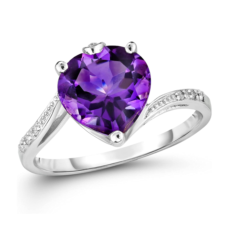 10K White Gold Hear… - image