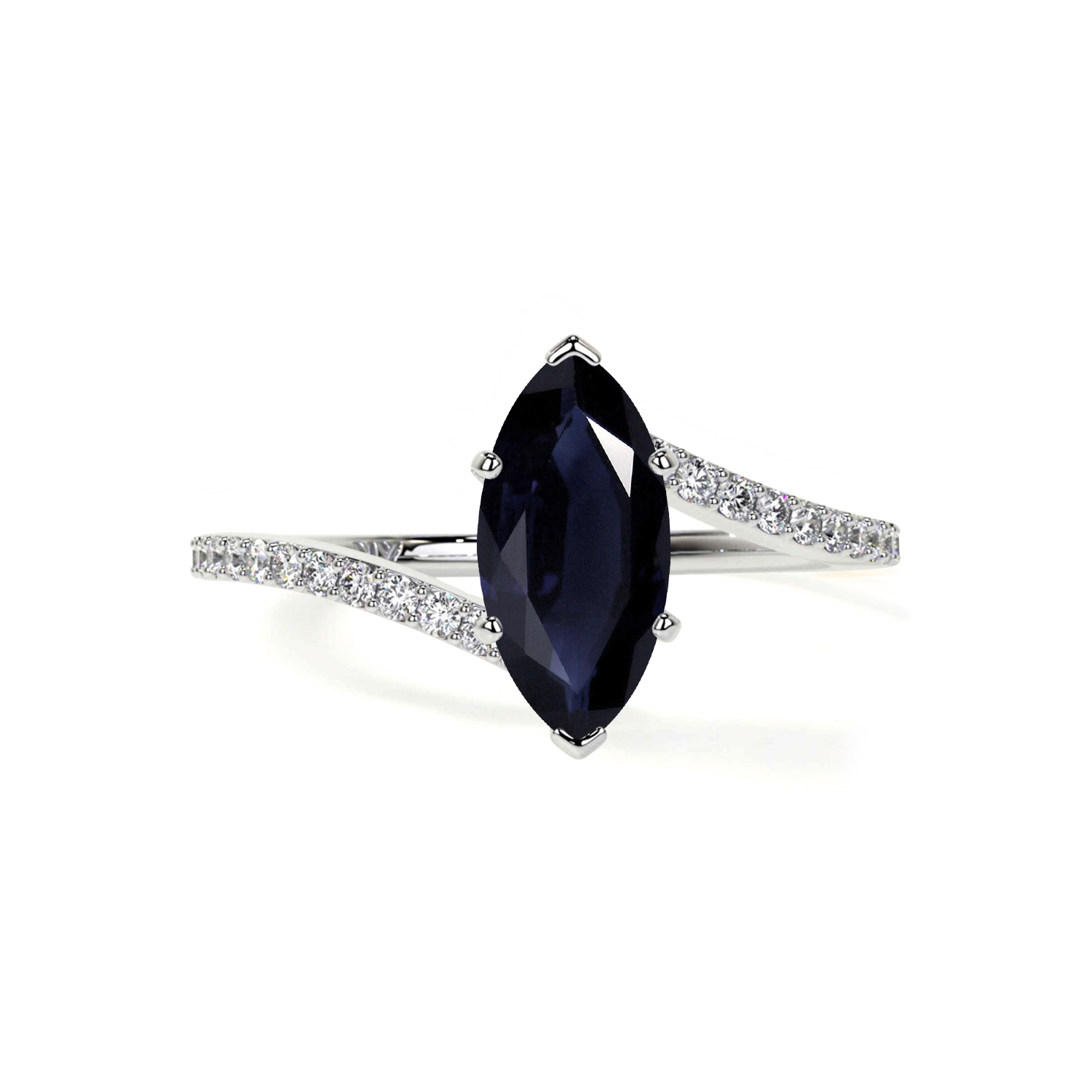 10K White Gold Marq… - image