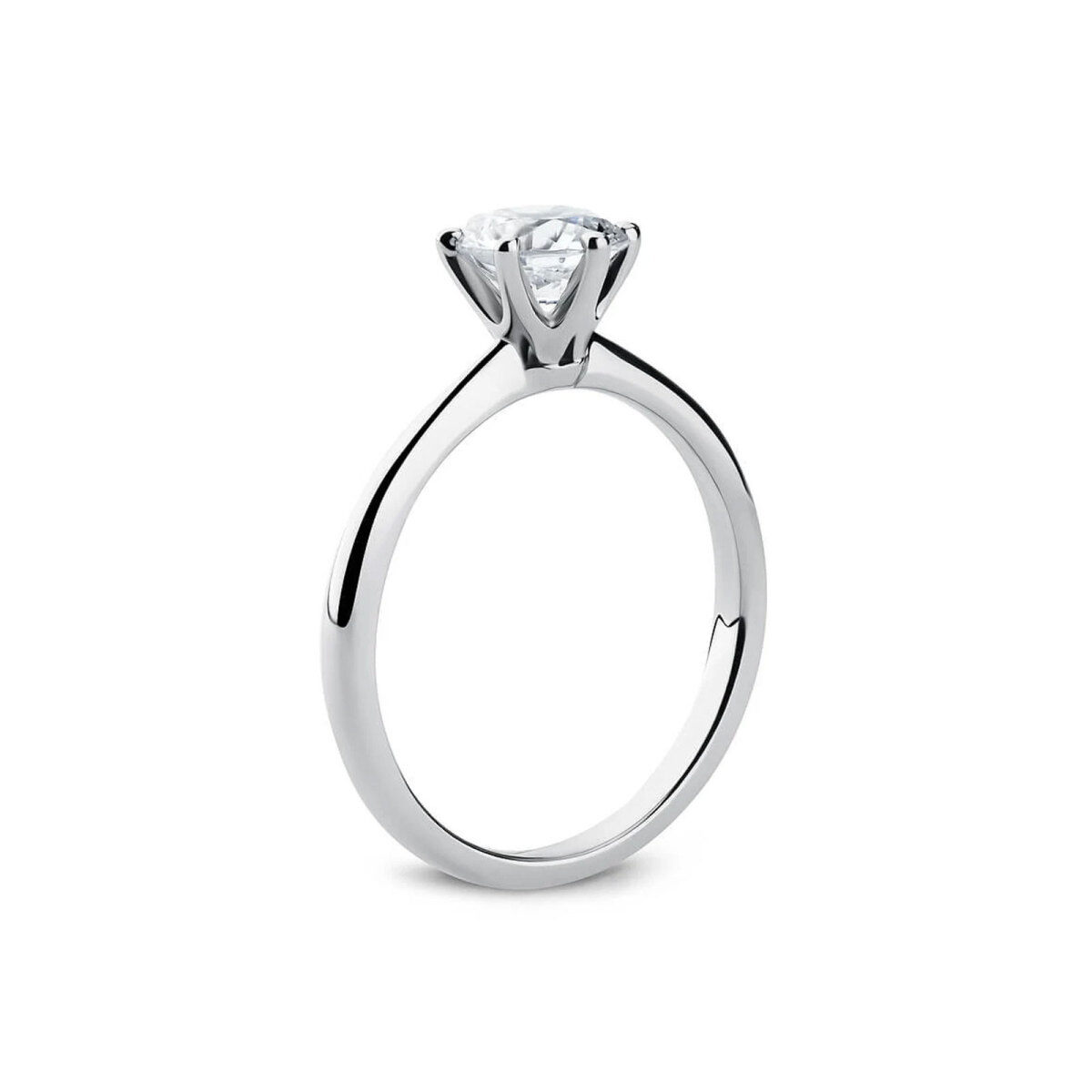 Bague de fiançailles moissanite en or blanc 10 carats-3