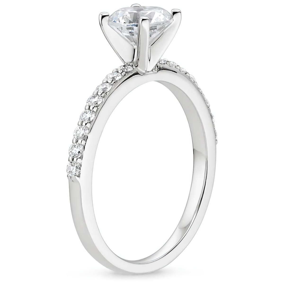 Bague de fiançailles en or blanc 10 carats avec moissanite-2