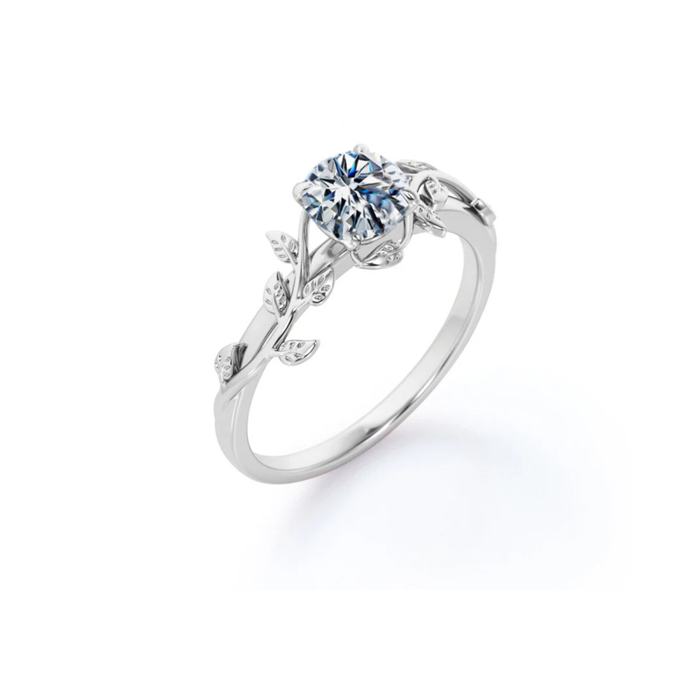 10K Gold Round Cut Wedding Ring-4