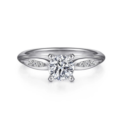 10K White Gold 1.95 to 5.45 CT.T.W. Round Moissanite Engagement Band