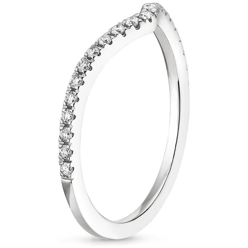 10K White Gold Moissanite Wedding Ring-2